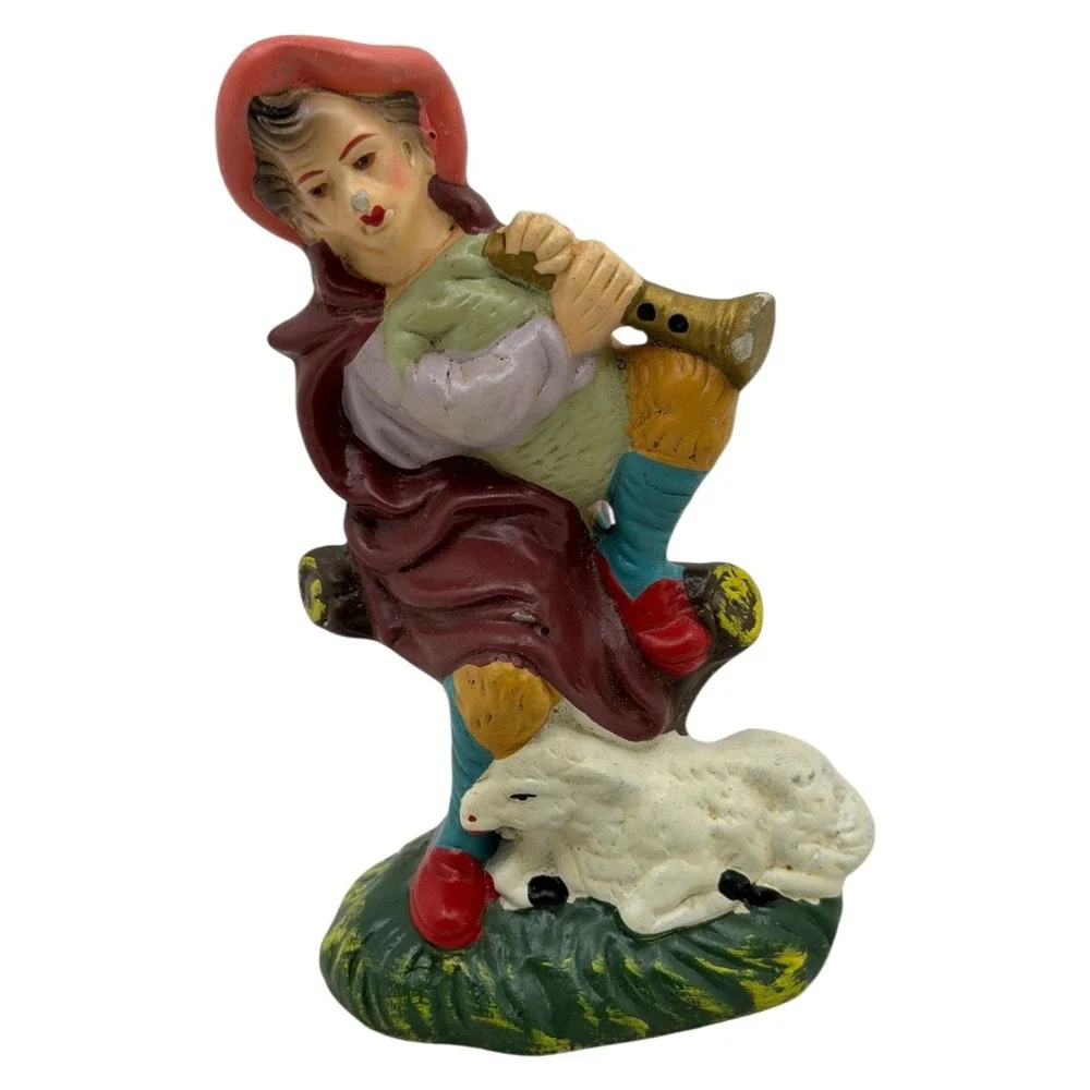 Handpainted Japan Nativity Shepherd‎ Figurine Christmas Vintage Holiday Decor